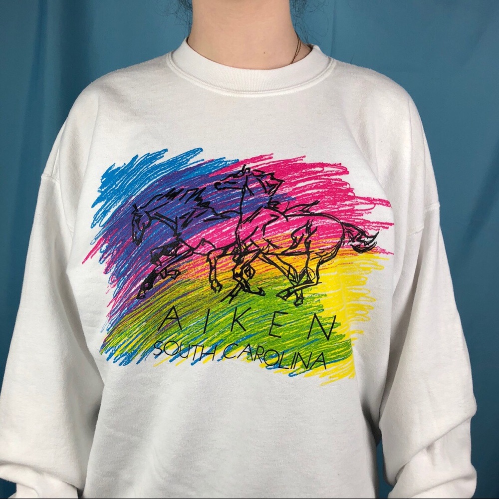 Retro Aiken South Carolina Color  tourist sweater